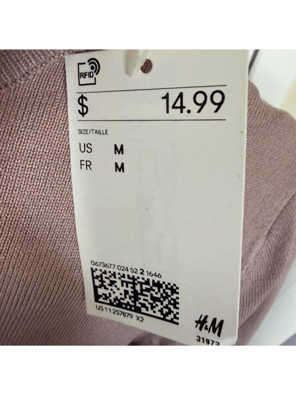 NWT H&M Pink Turtleneck Ribbed-Knit Sweater Size M - Picture 4 of 7